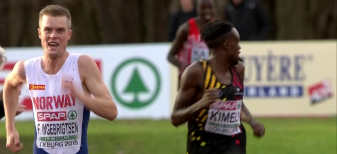 Filip Ingebrigtsen Winning Cross Country Championship 2018