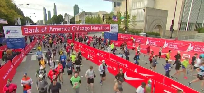 2019 Chicago Marathon start line