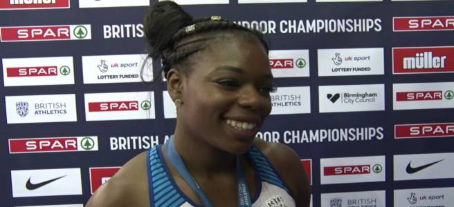 Asha Philip at 2019 British Indoor Athletics Championships